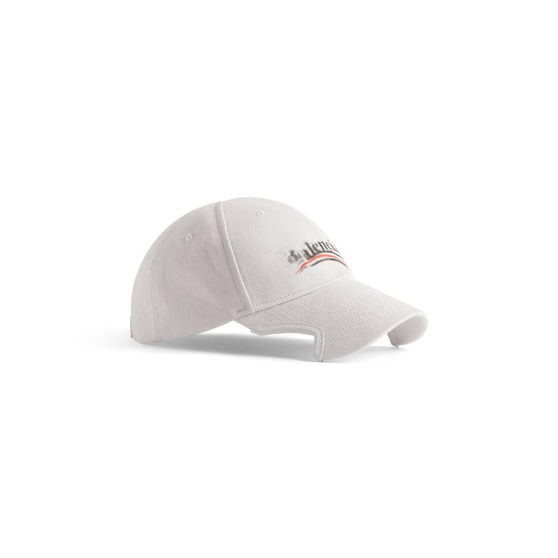 Political Stencil Cap in Off White/black - 2