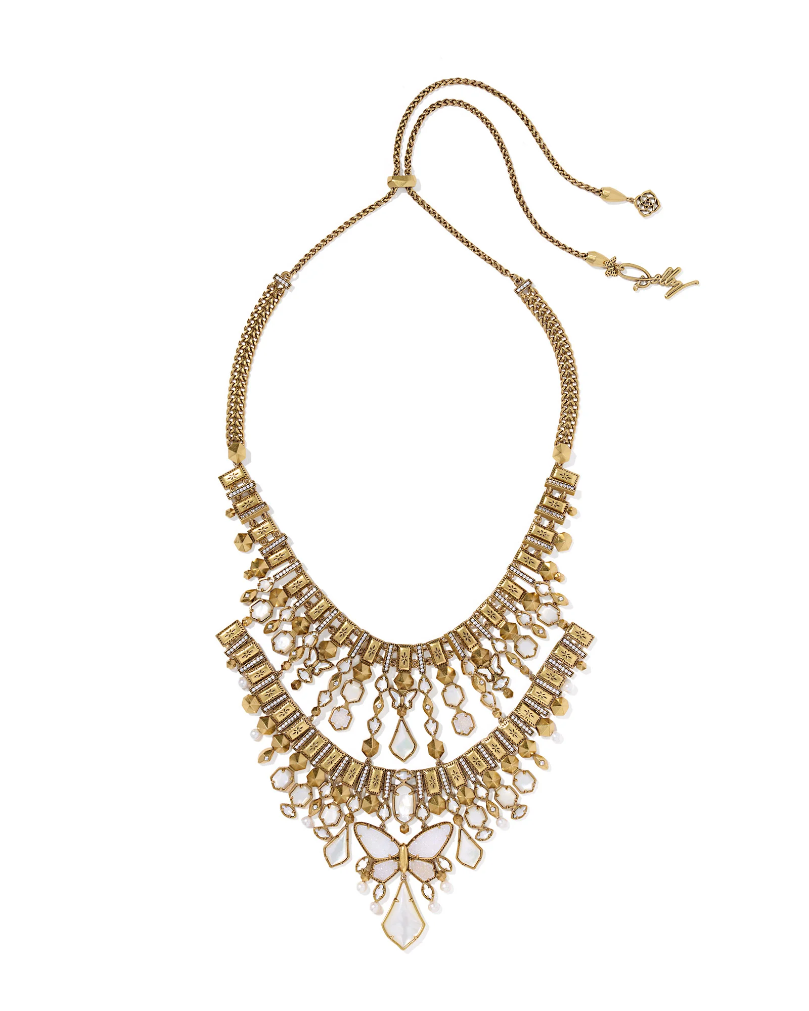 Dolly Parton x Kendra Scott Serayah Butterfly Vintage Gold Statement Necklace - 1