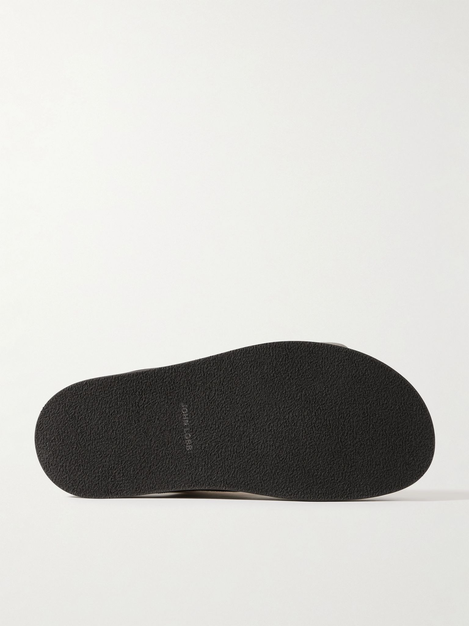 Milford Leather-Trimmed Suede Sandals Gray - 3
