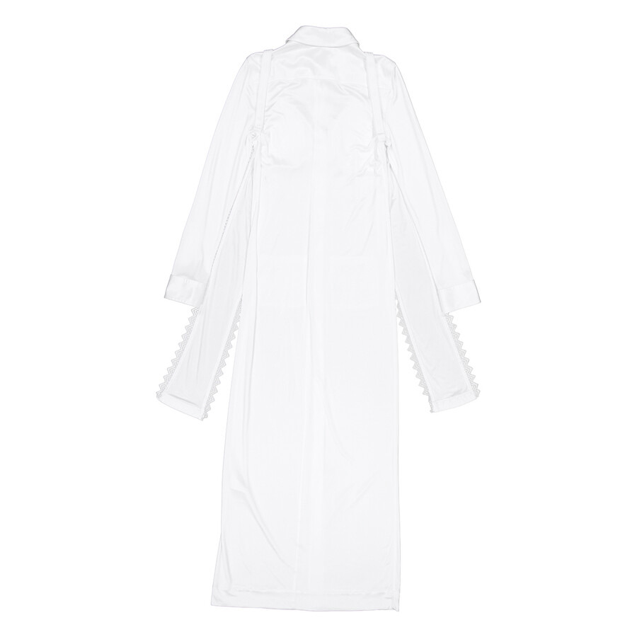 Burberry Long-Sleeved Button-Up Dress Openwork Inserts - 8