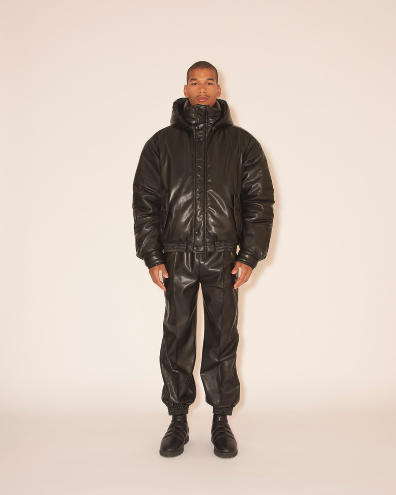 DUY - OKOBOR™ alt-leather padded bomber - Black 3