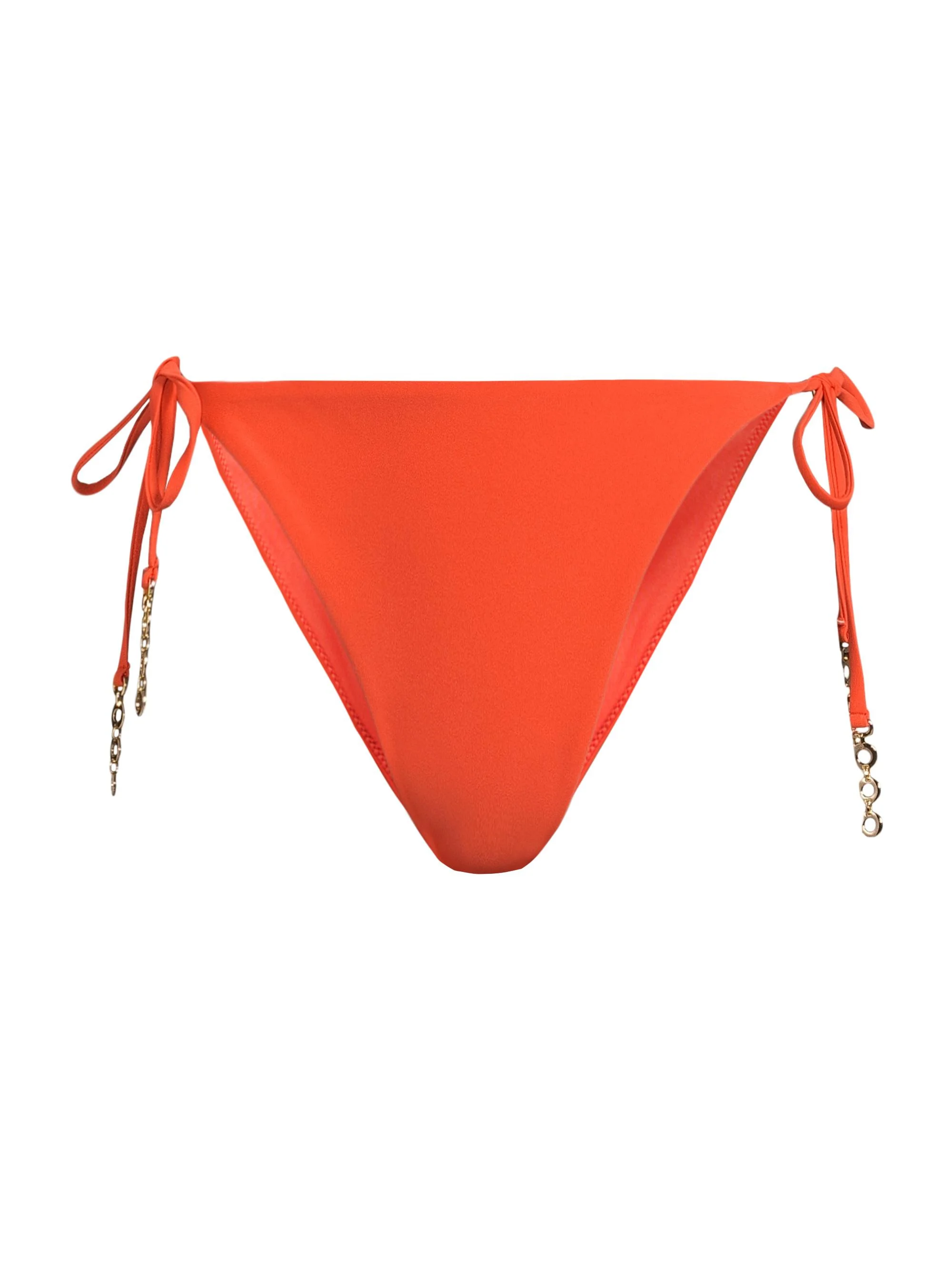 Women's Heather Side Tie Bikini Bottom - Vivid Orange - 1