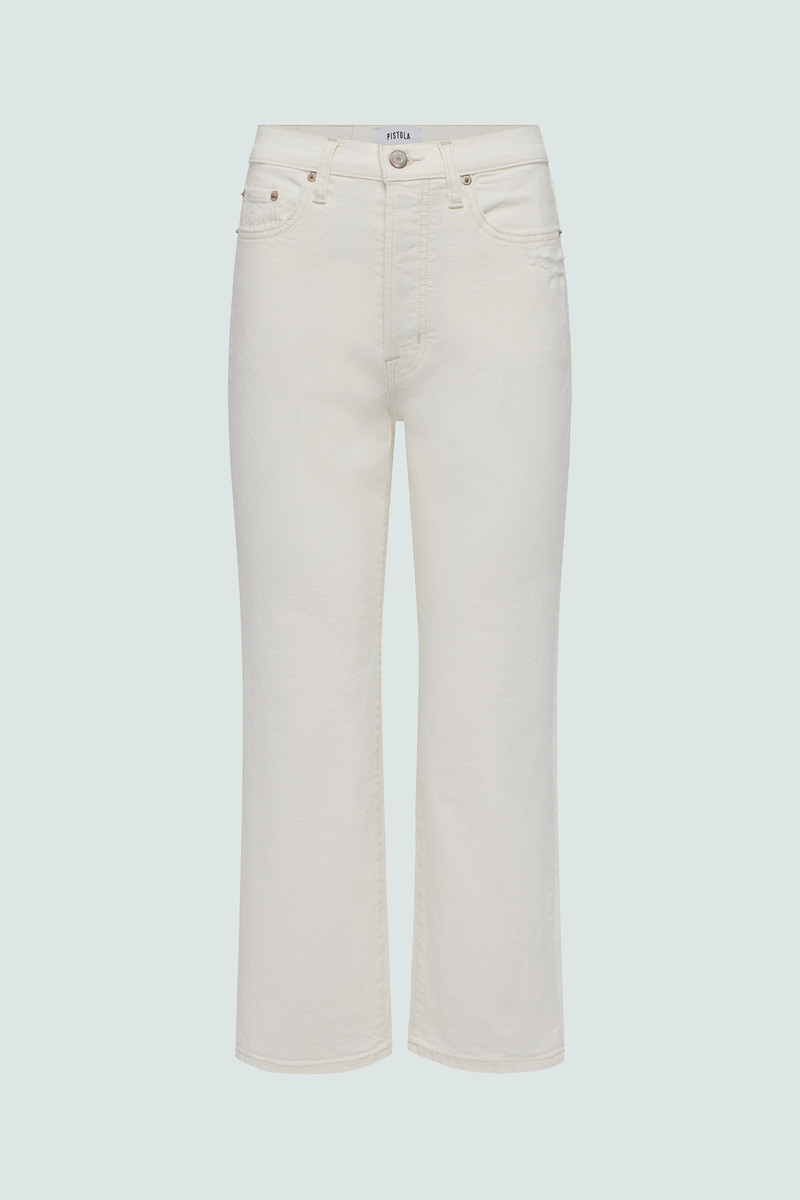 CASSIE CROP SUPER HIGH RISE STRAIGHT CROP JEAN - SAND VINTAGE 7