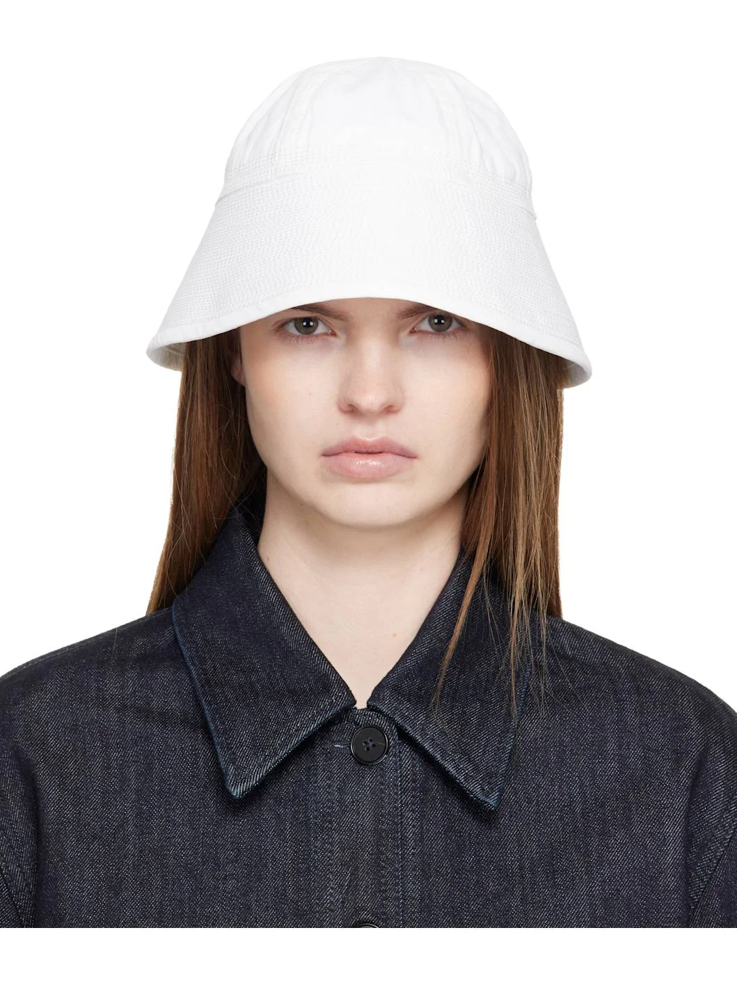 Off-White Linen Bucket Hat - 1