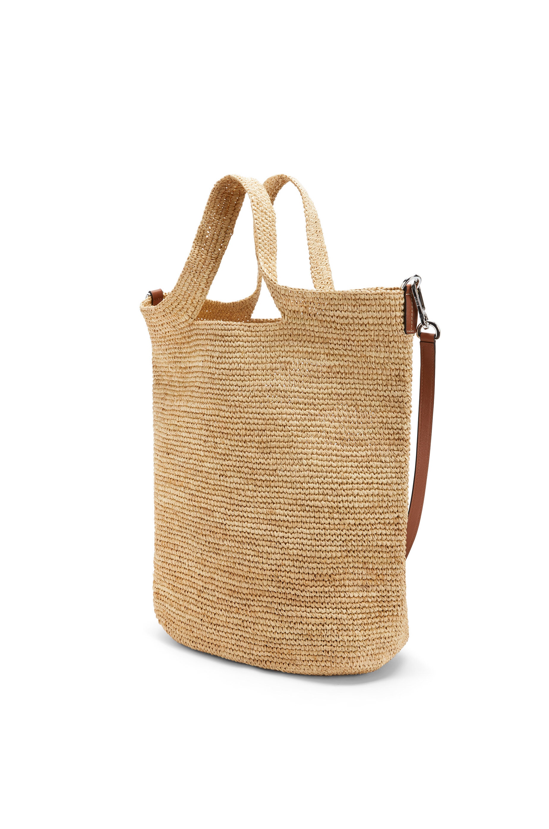 Slit bag in raffia and calfskin - 3