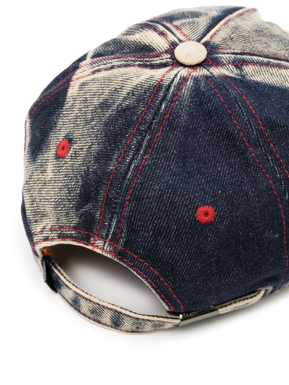 distressed denim baseball cap - 2