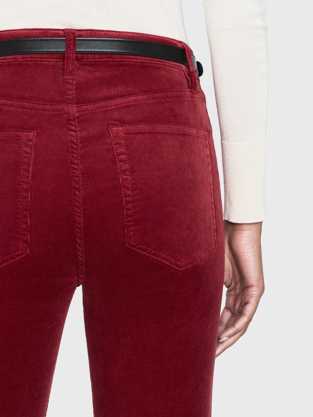 Le Crop Mini Boot Corduroy in Paprika - 3