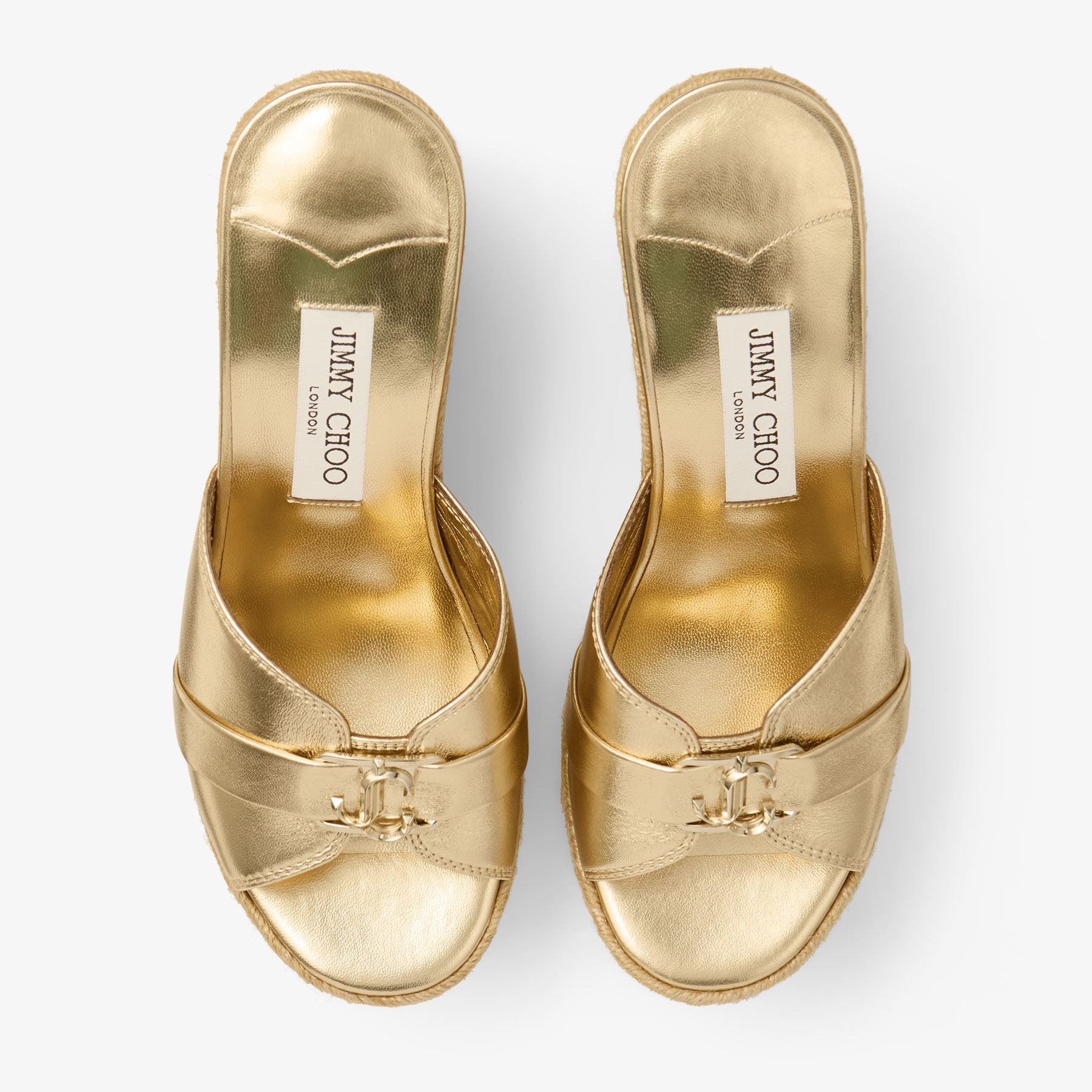 Leda Wedge 100
Gold Metallic Nappa Leather Mule Wedge - 4