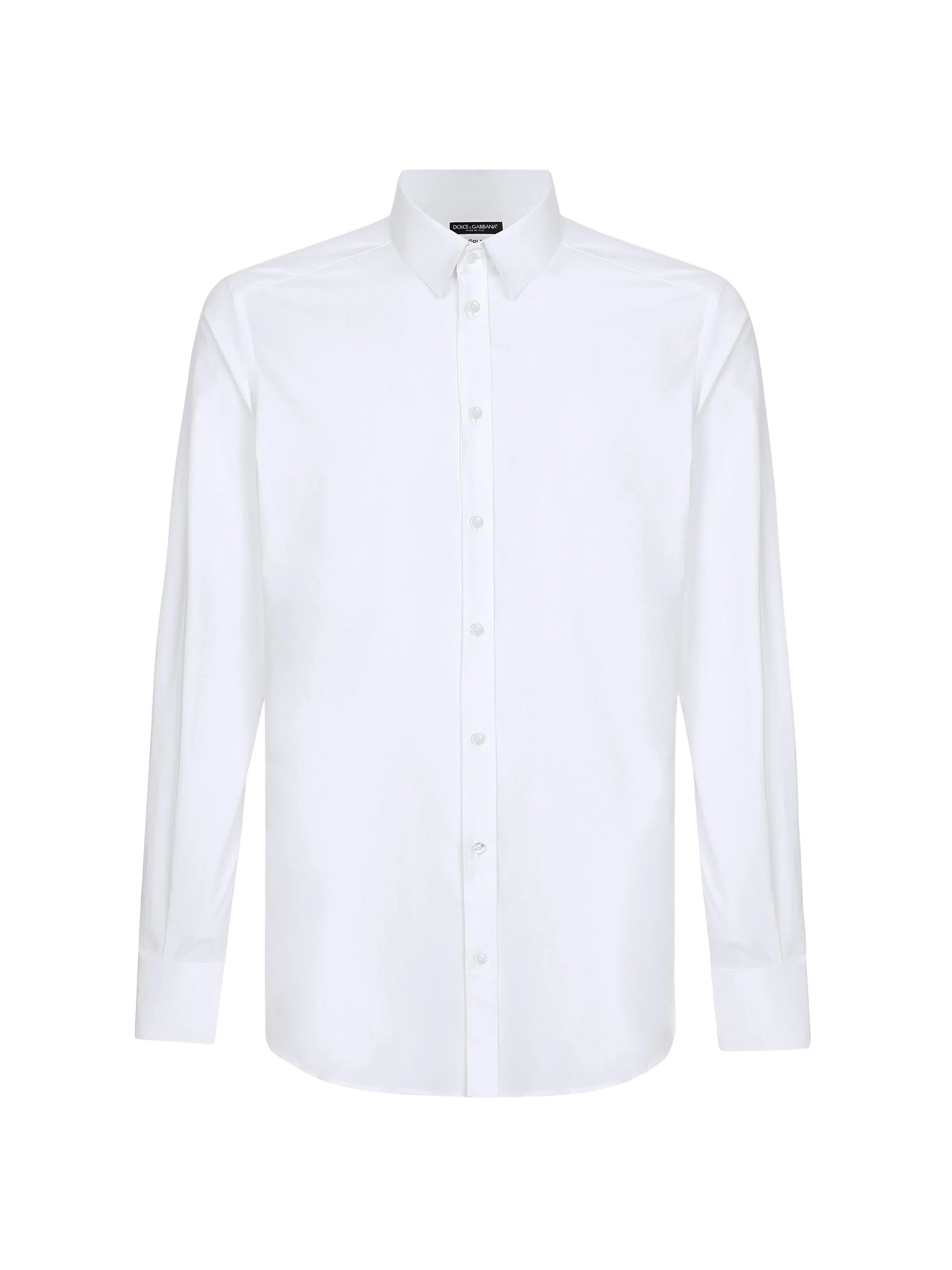 Men's Poplin Button-Front Shirt - Bianco Ottico - 1