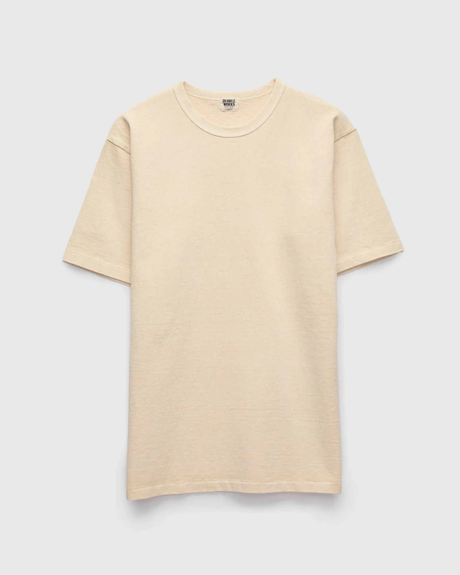 Stand Wheeler Pigment-Dyed T-Shirt in Cream - 1