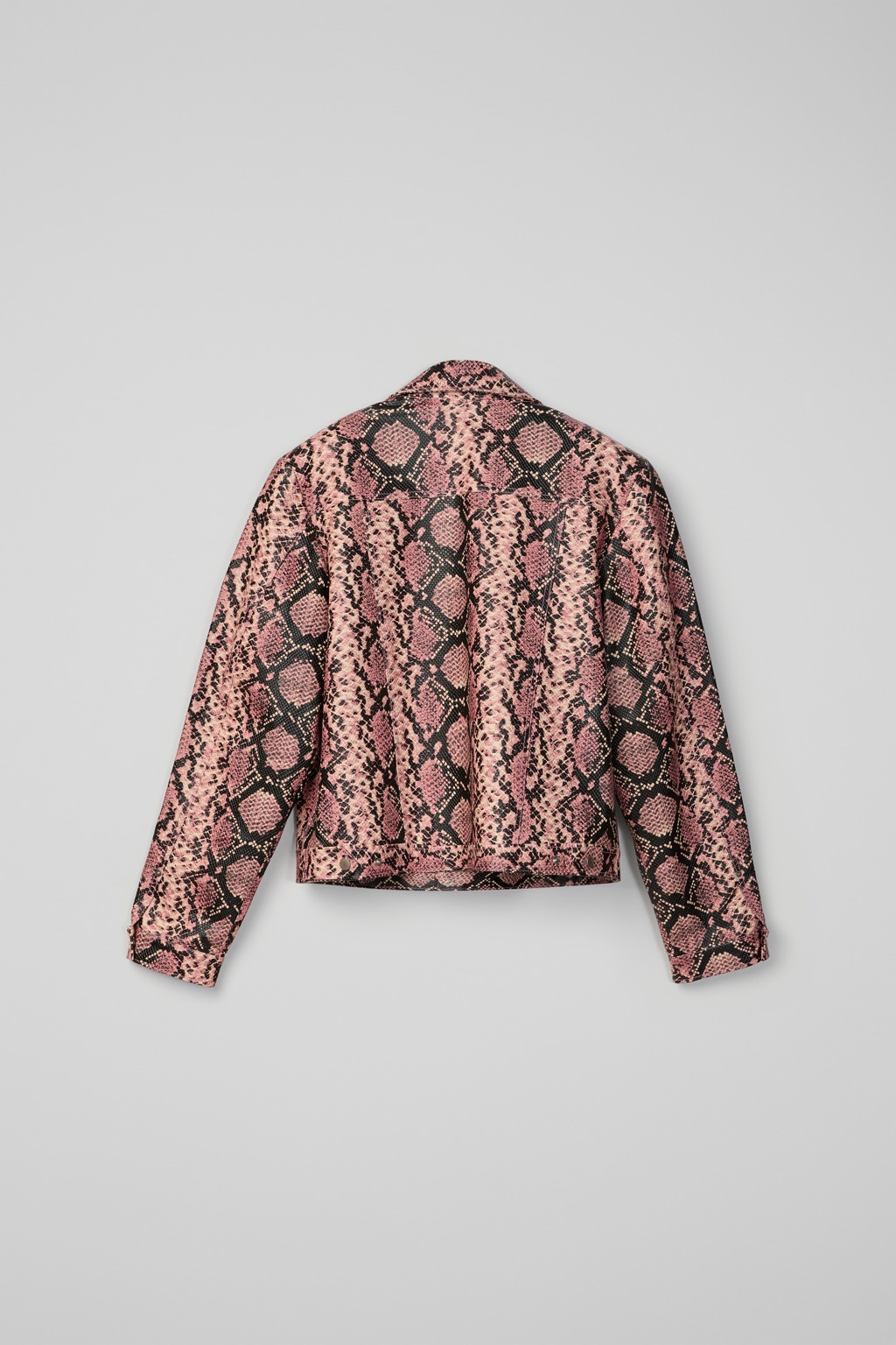 Pink Snake Leather Jacket - 3