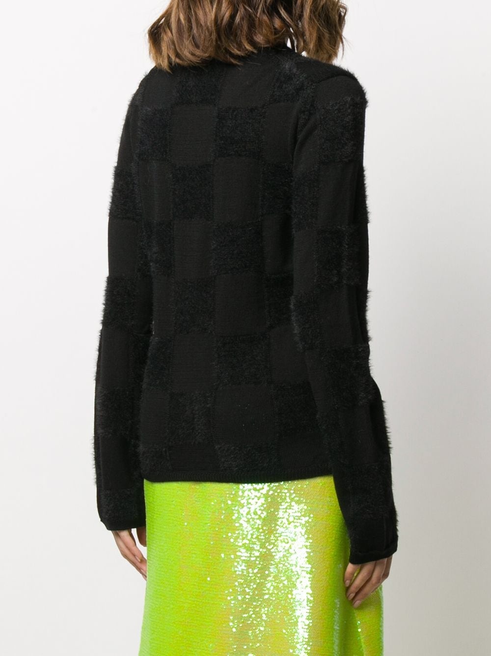 textured square knit jumper - 4