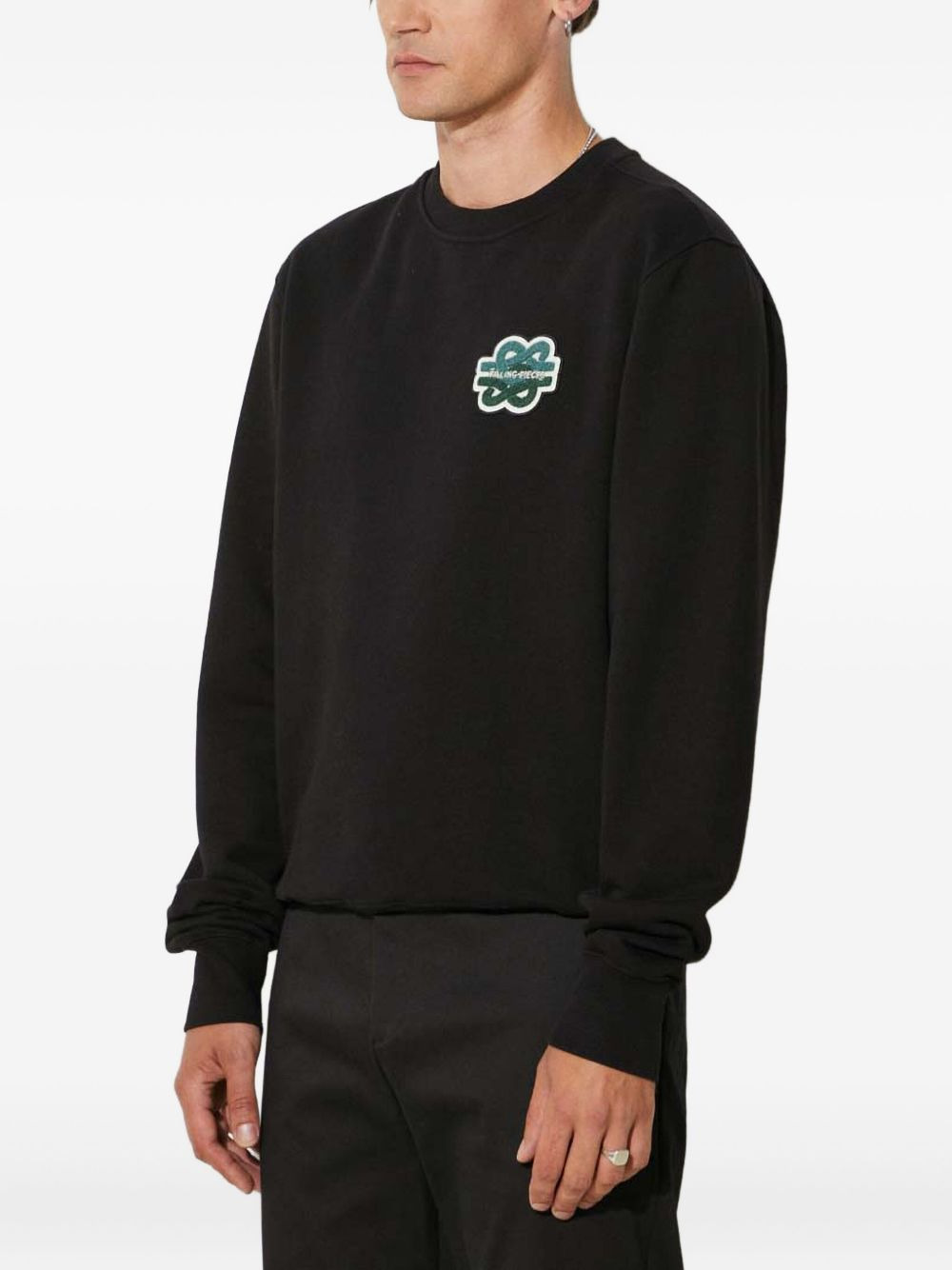 embroidered-logo sweatshirt - 3