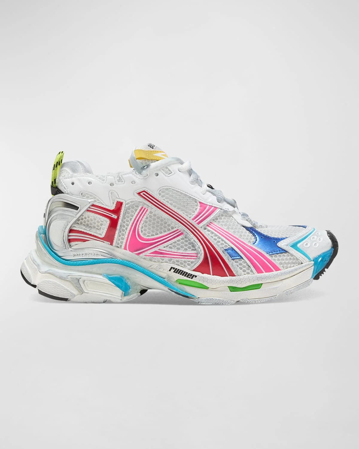 Men's Multicolor Mesh Runner Sneakers - 1