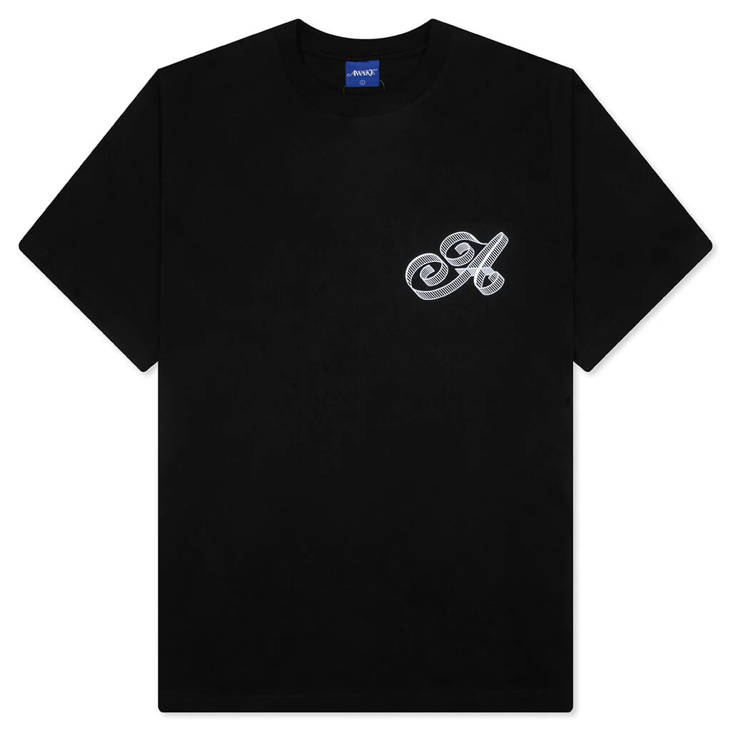 SCRIPT TEE - BLACK - 1