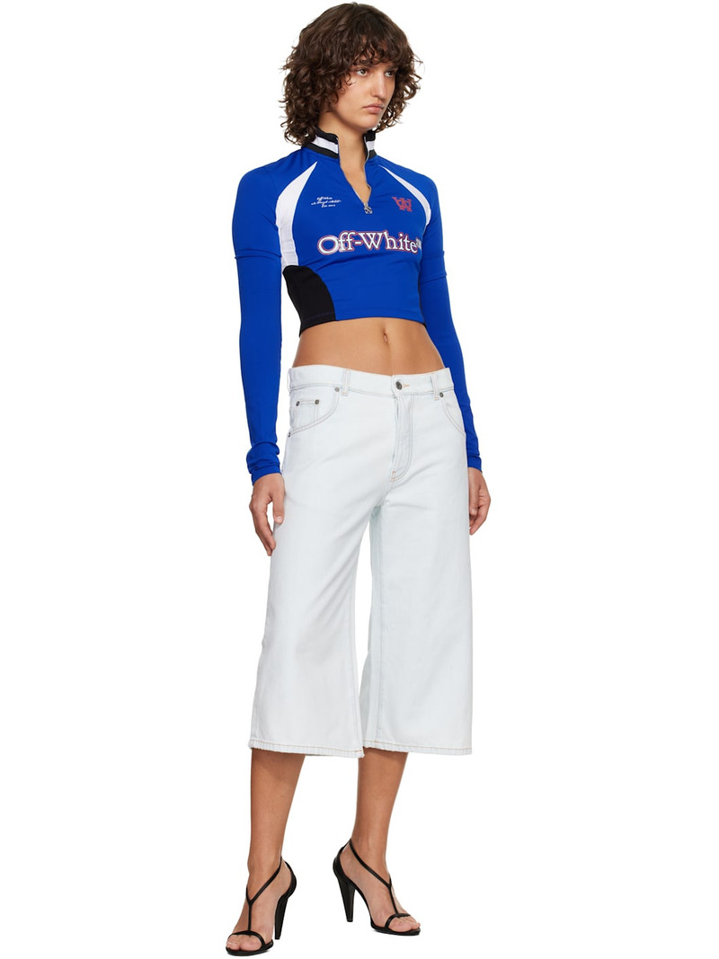 Off-White Blue Tech Jersey Serena Long Sleeve Top outlook
