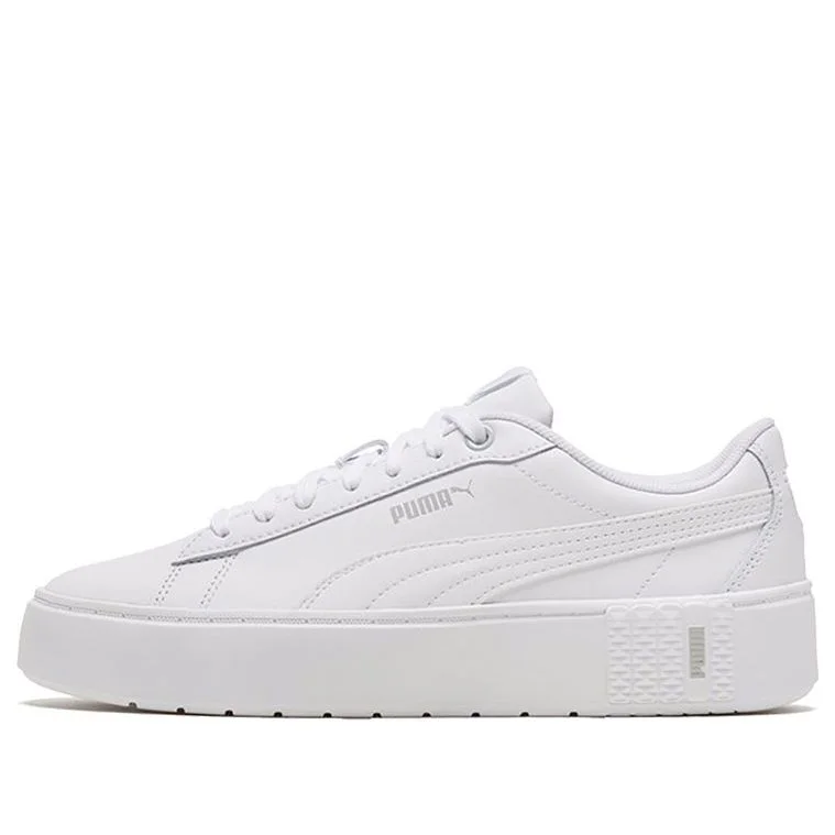 (WMNS) PUMA 스매쉬 플랫폼 V2 'Triple White' 373035-01 - 1
