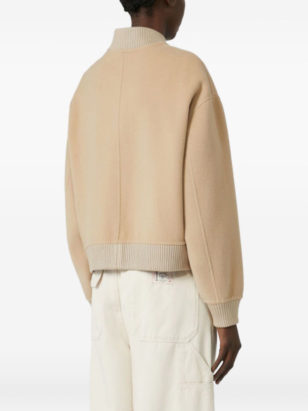 patch-detail wool-blend jacket - 3