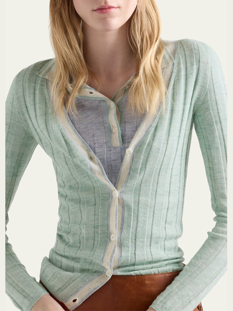 Ribbed Cashmere Silk Cardigan 4