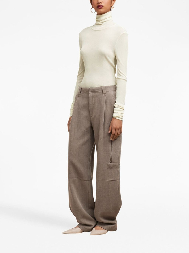 AMI Paris roll-neck ribbed top outlook