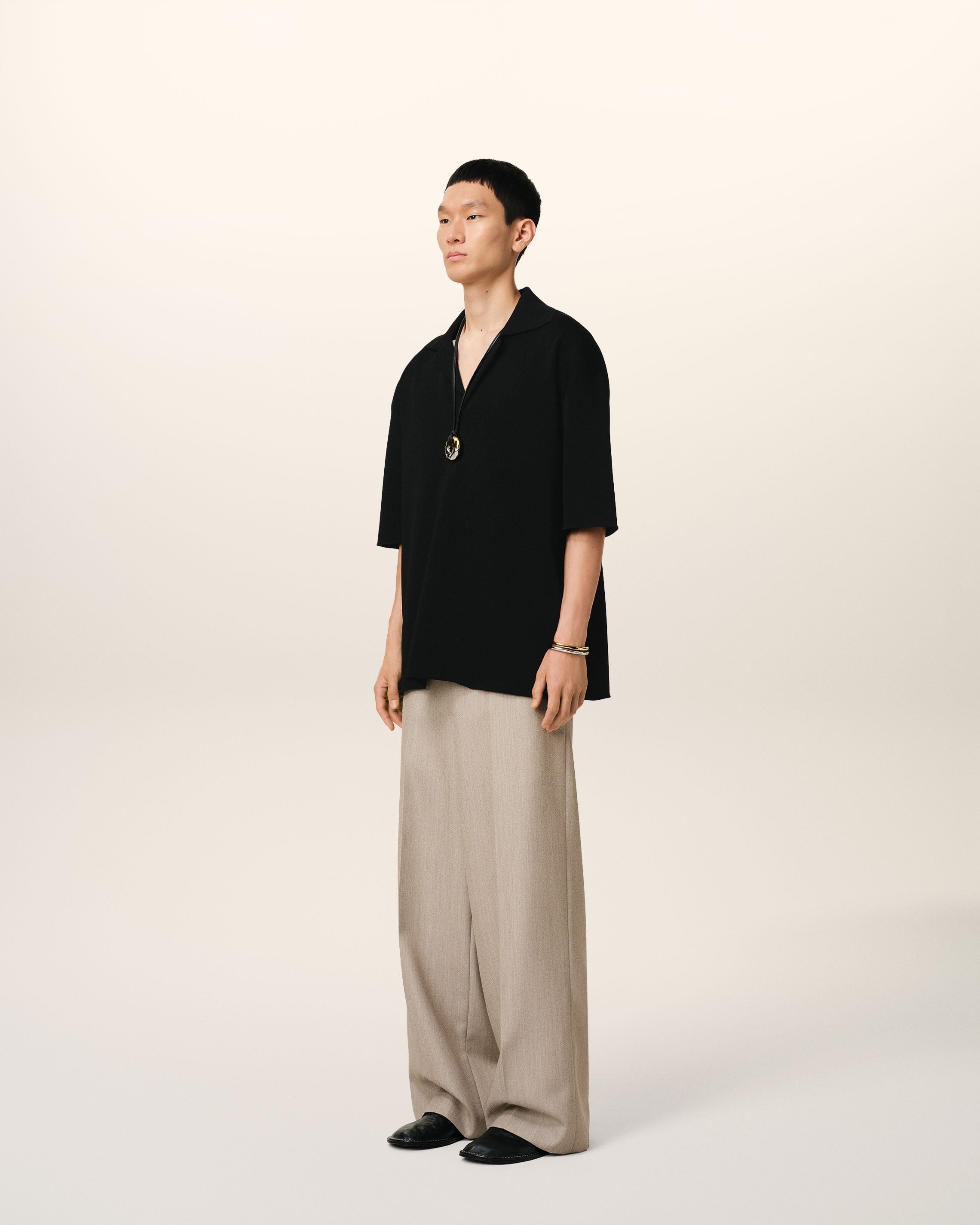 BLACK SHORT SLEEVE POLO - 6