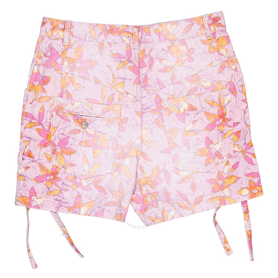 Isabel Marant Ladies Floral Print Naesqui Cotton Denim Shorts - 5