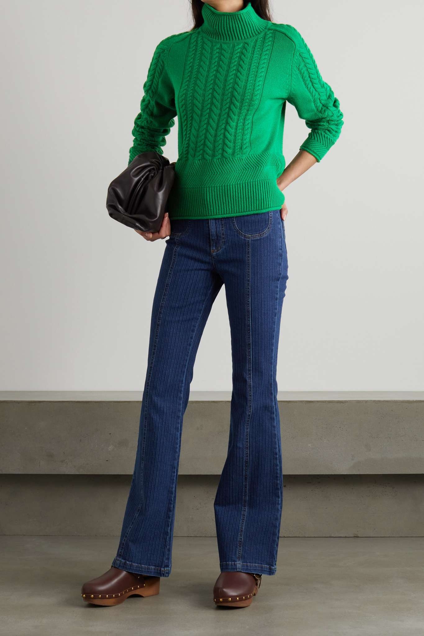 Cable-knit turtleneck sweater - 2