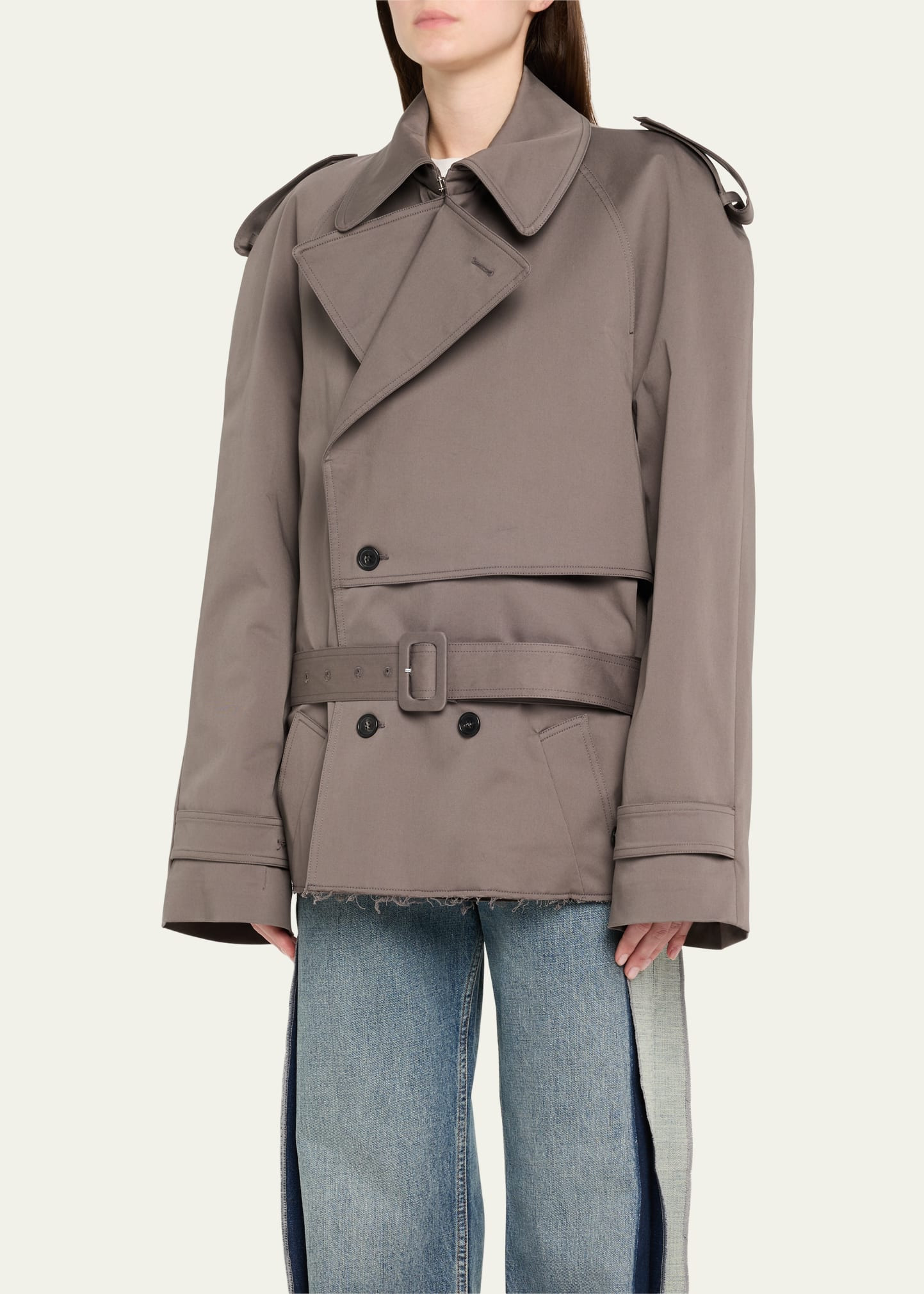 Boxy Trench-Style Sports Jacket - 4