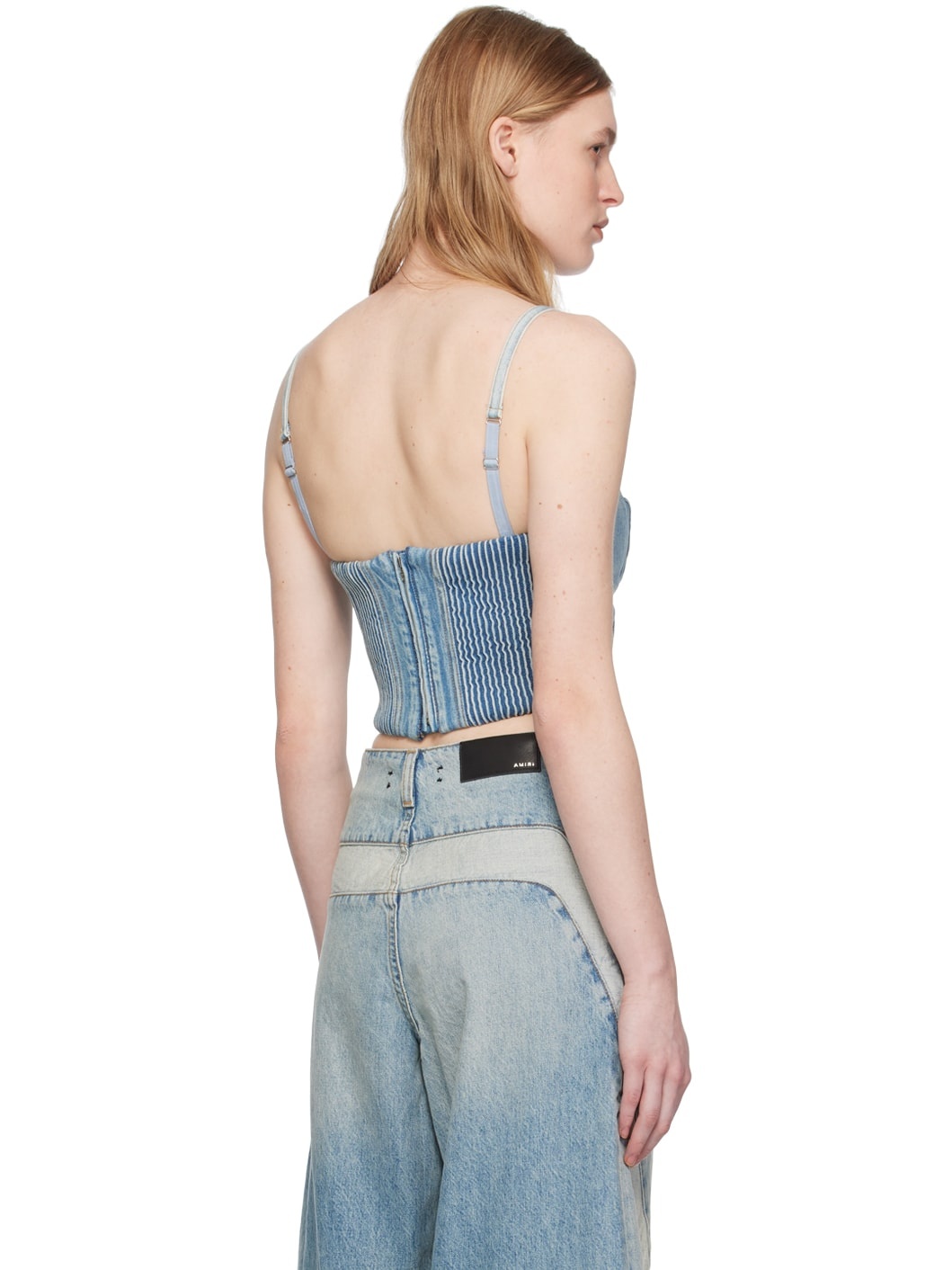 Blue Corset Denim Tank Top - 3
