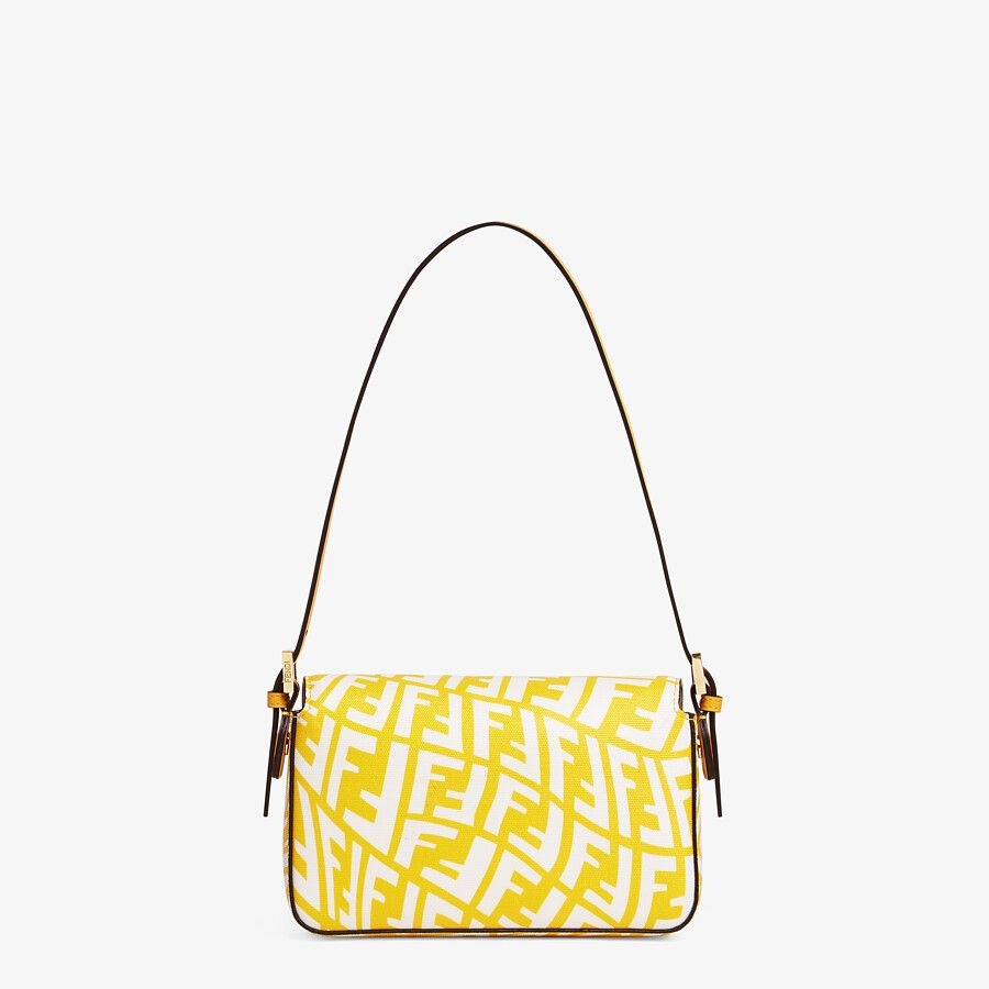 Yellow glazed canvas bag - 4