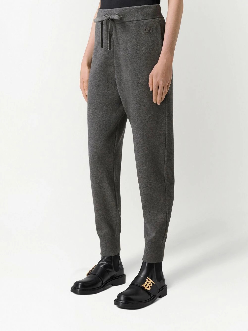 embroidered monogram sweatpants - 3