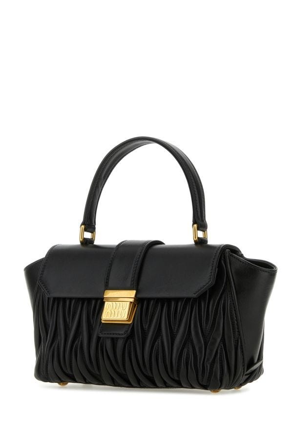 Miu Miu Woman Black Leather Handbag - 2