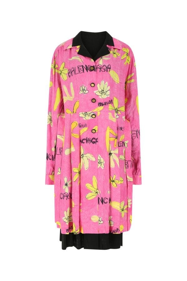 Balenciaga Woman Printed Viscose Blend Reversible Dress - 1