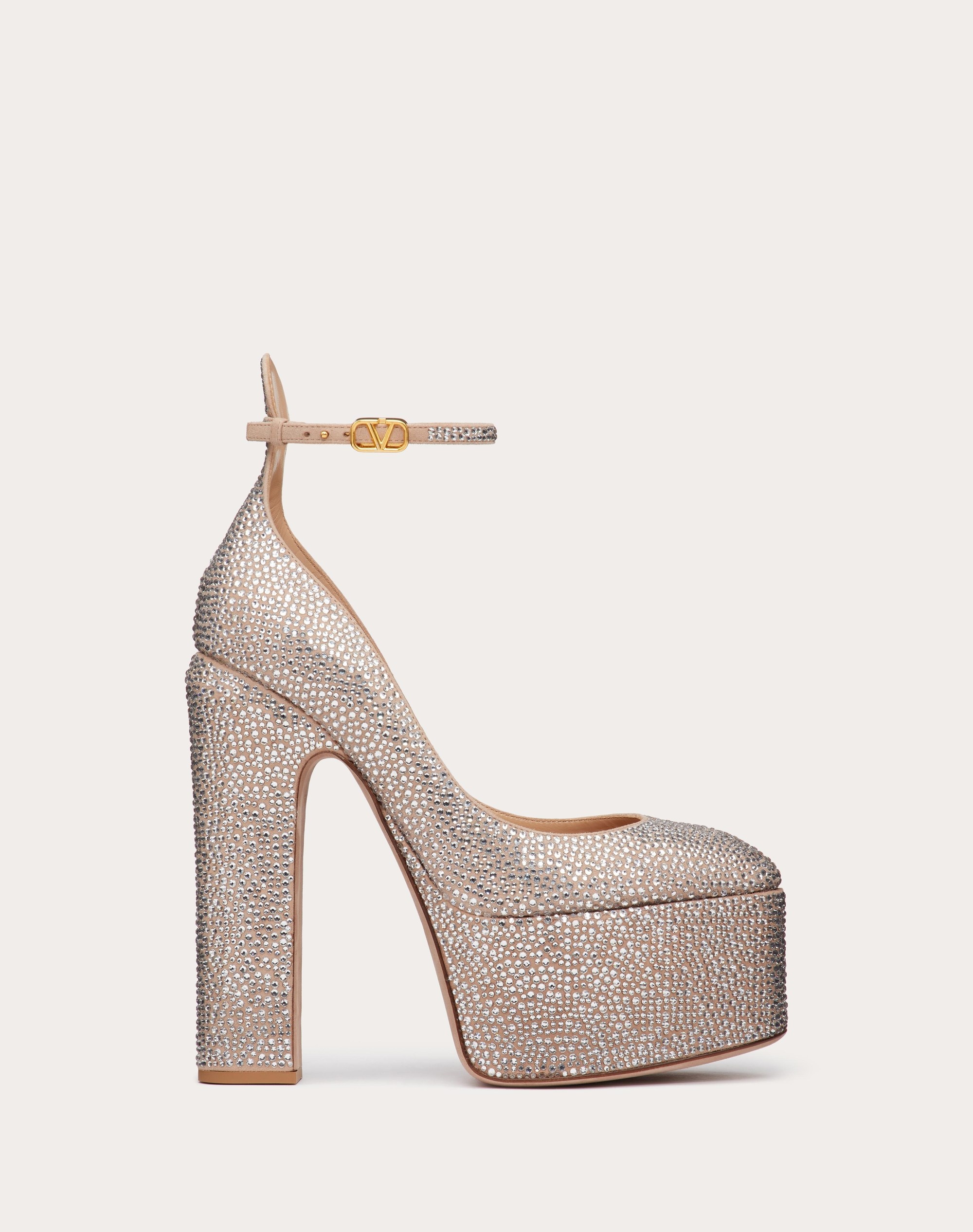 VALENTINO GARAVANI TAN-GO PUMP WITH CRYSTALS 155MM - 1