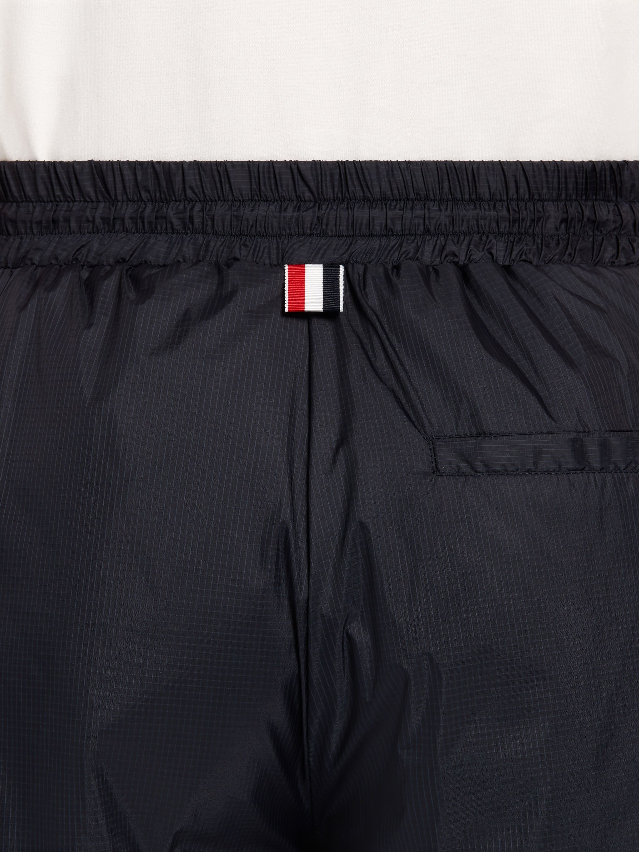 Navy Sheer Ripstop Mid Thigh 4-Bar Shorts - 6