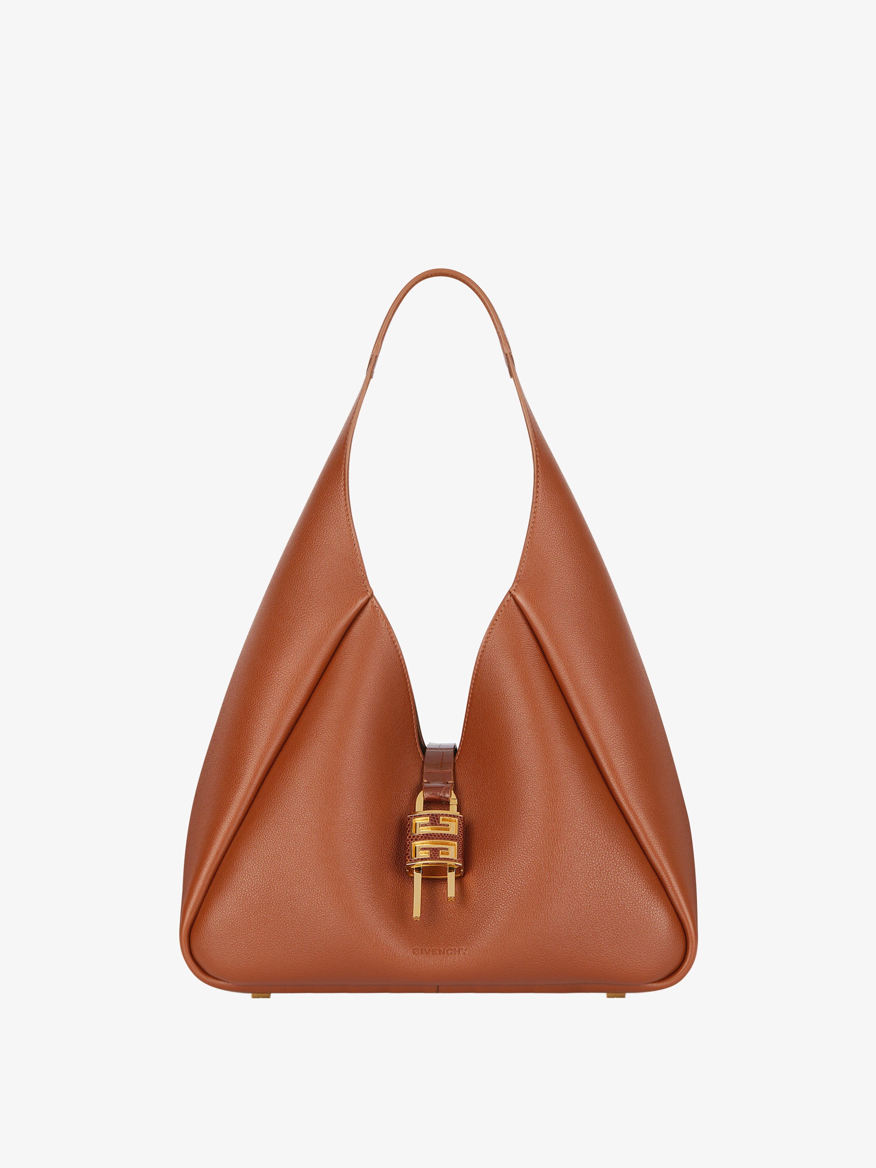 MEDIUM G-HOBO BAG IN GRAINED LEATHER - 1