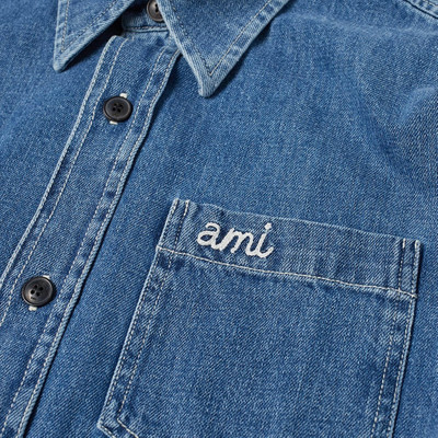 AMI Paris AMI Monogram Pocket Denim Overshirt outlook