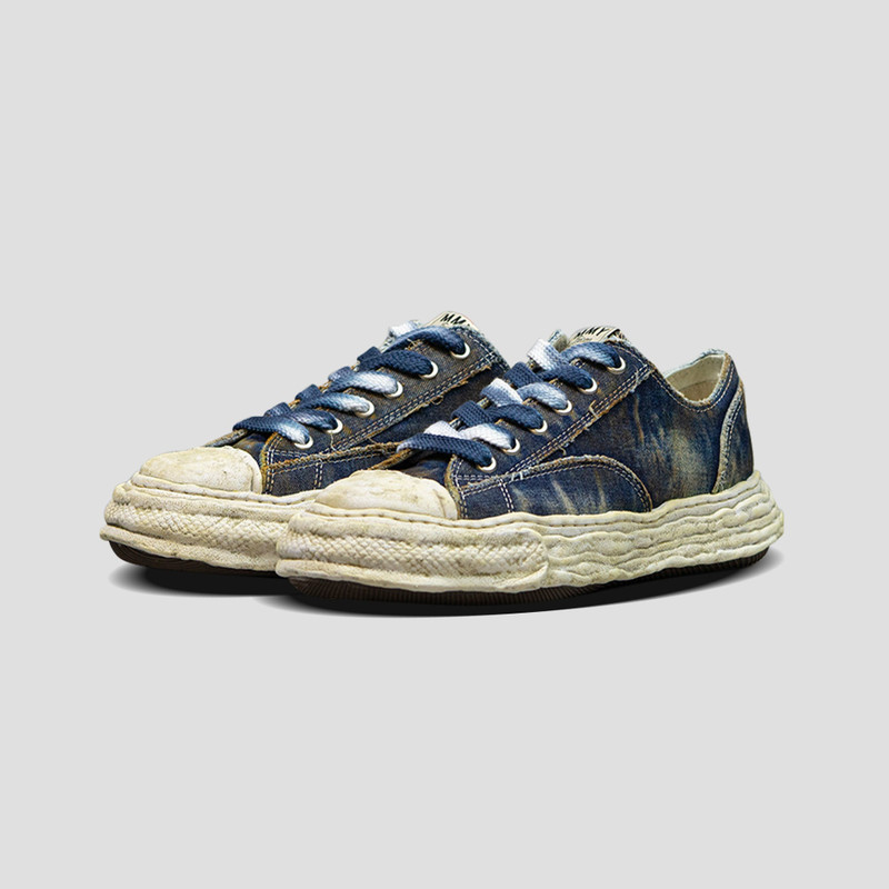 Maison MIHARAYASUHIRO PETERSON 23 OG SOLE WASHED DENIM LOW-TOP SNEAKER outlook