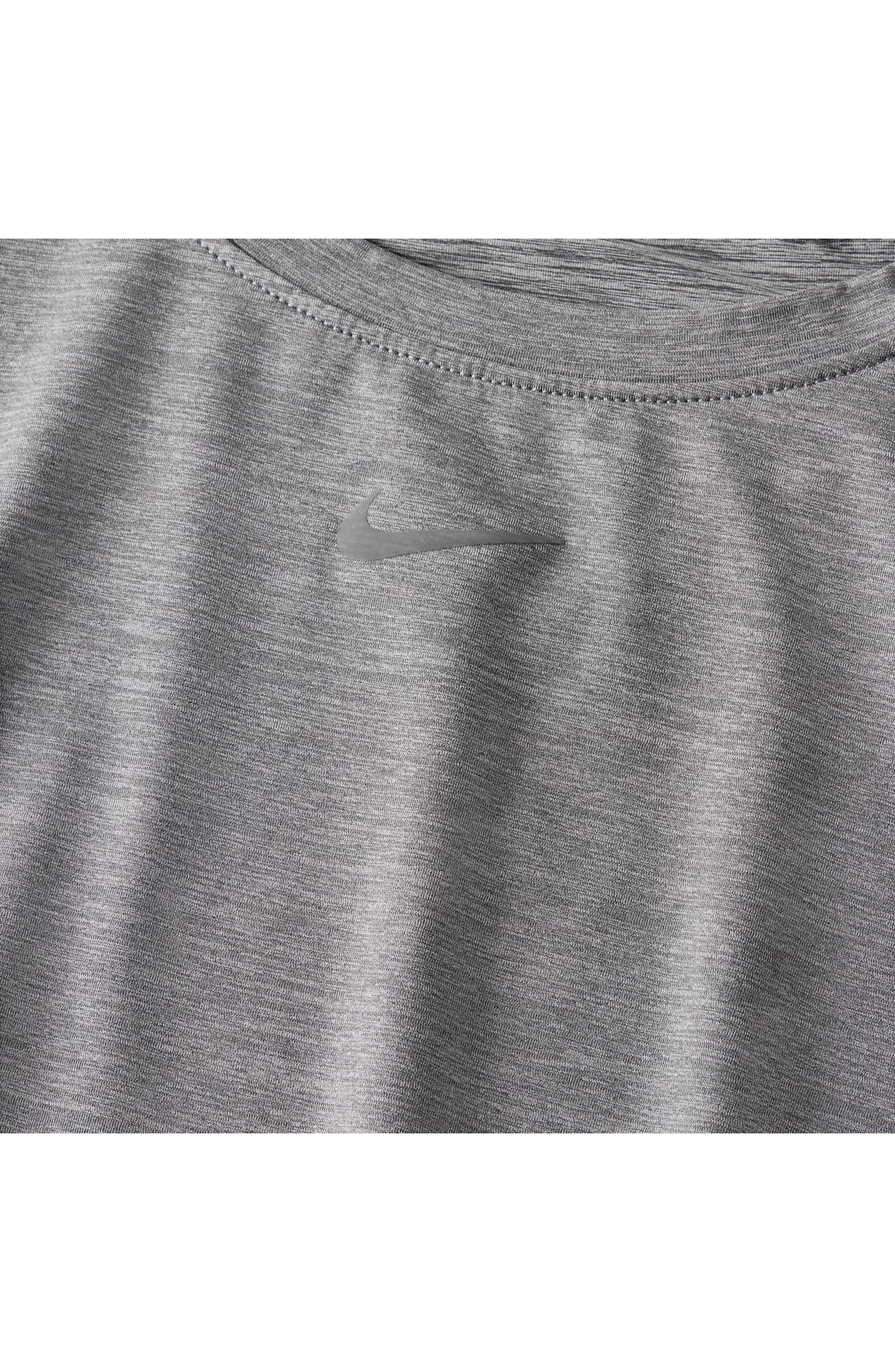Nike One Classic Dri-FIT Training Top in Smoke Grey/Heather/Black at Nordstrom - 7