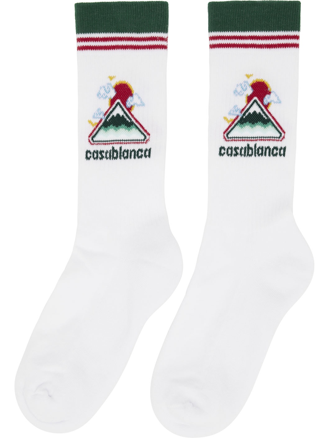 White Montagne Ondulee Socks - 2