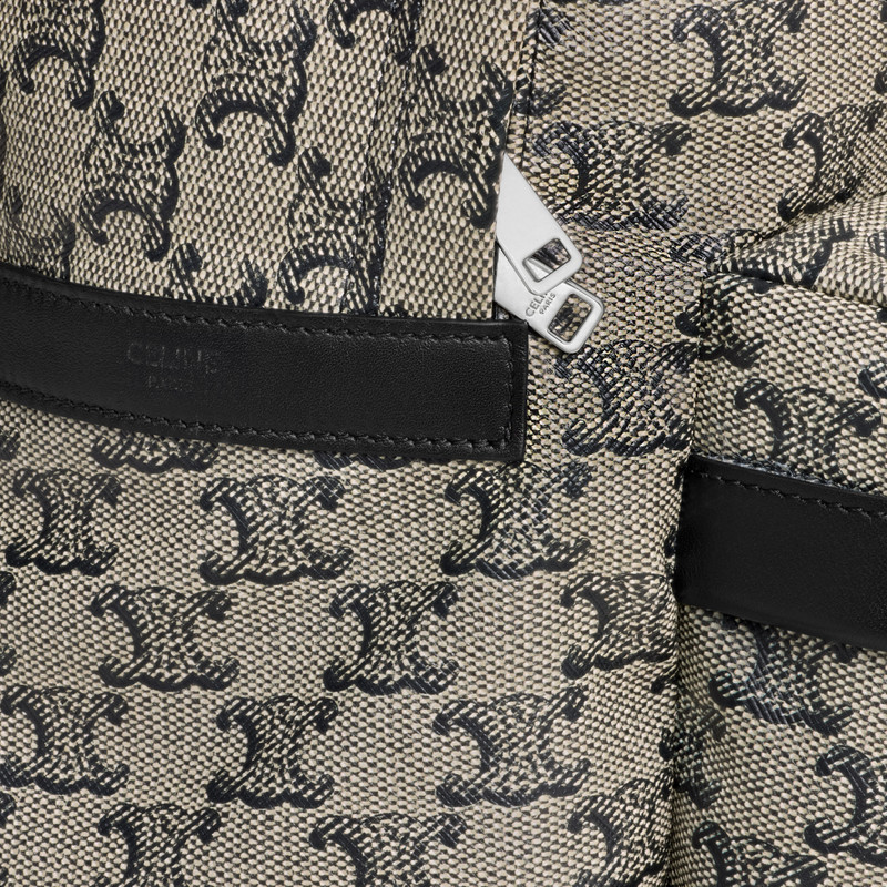 Medium Backpack in TRIOMPHE CANVAS AND CALFSKIN 4