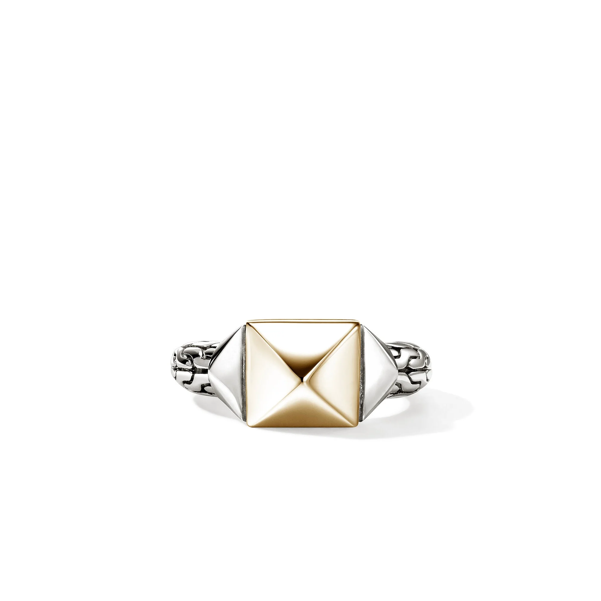 Icon Stud Ring, Gold, Sterling Silver, 9MM - 1