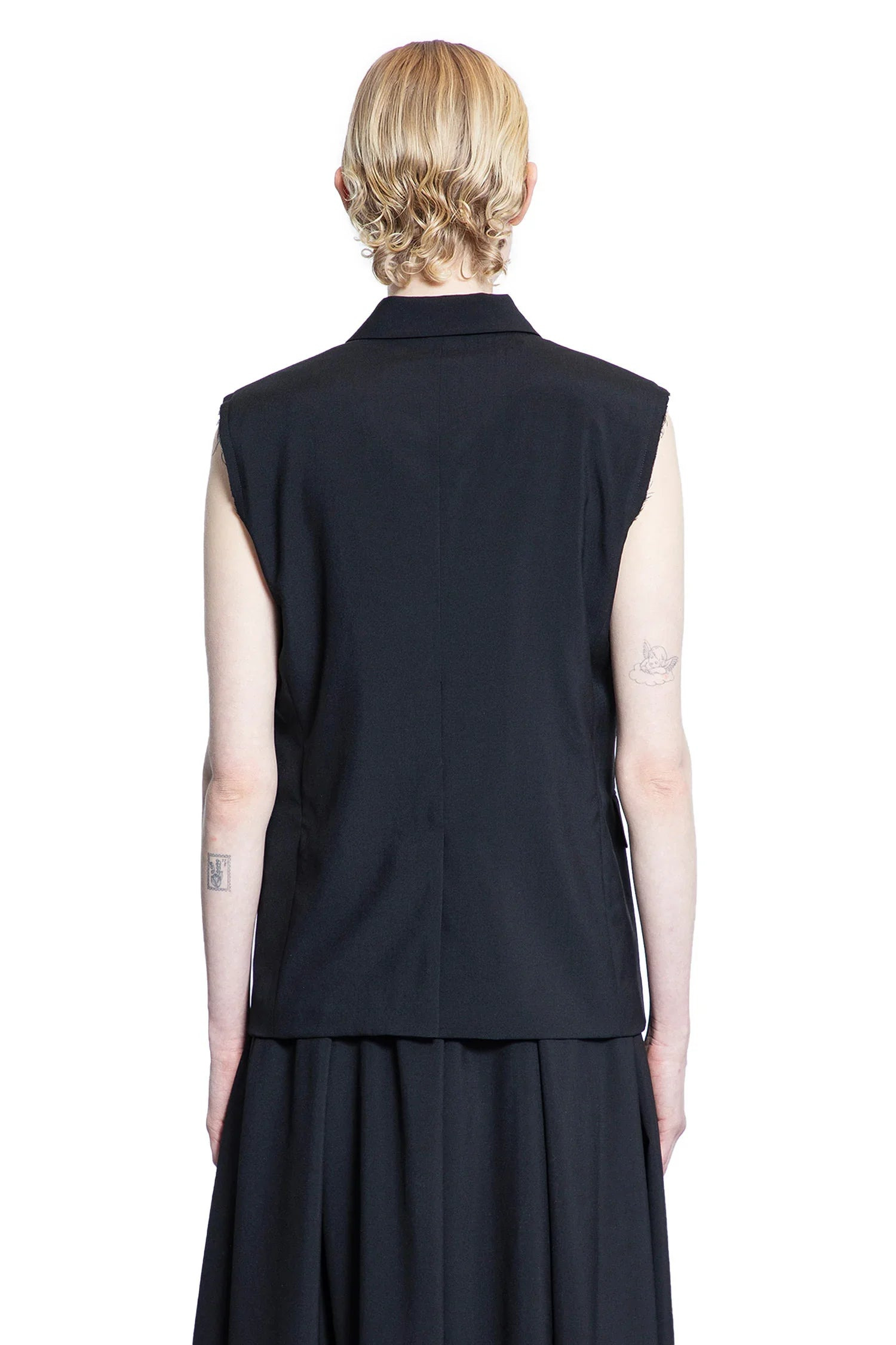 Nylon-And-Wool-Blazer-With-Removable-Sleeves - 5