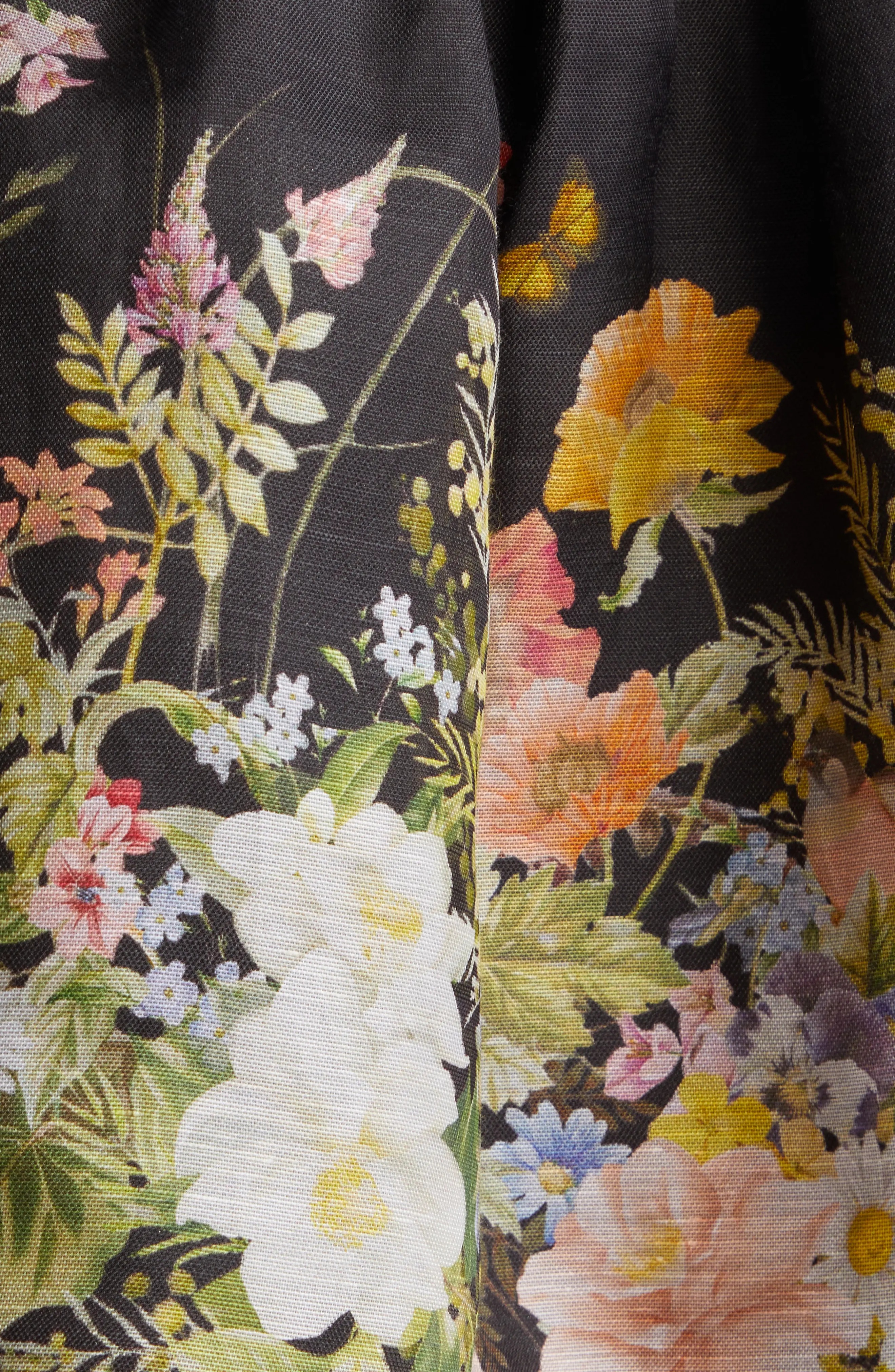 Natura Floral Linen & Silk Minidress - 6