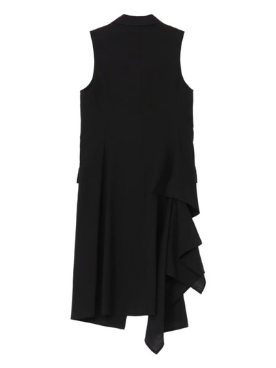 Yohji Yamamoto asymmetric sleeveless blazer outlook