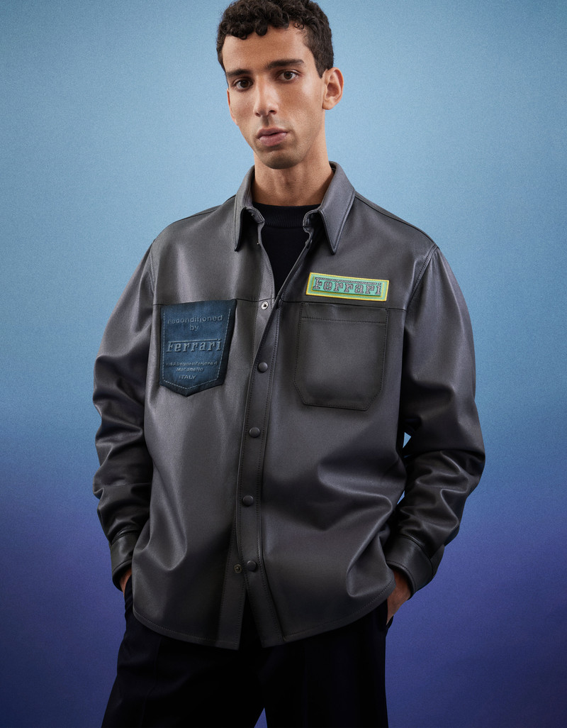 Ferrari Reconditioned by Ferrari leather overshirt jacket outlook