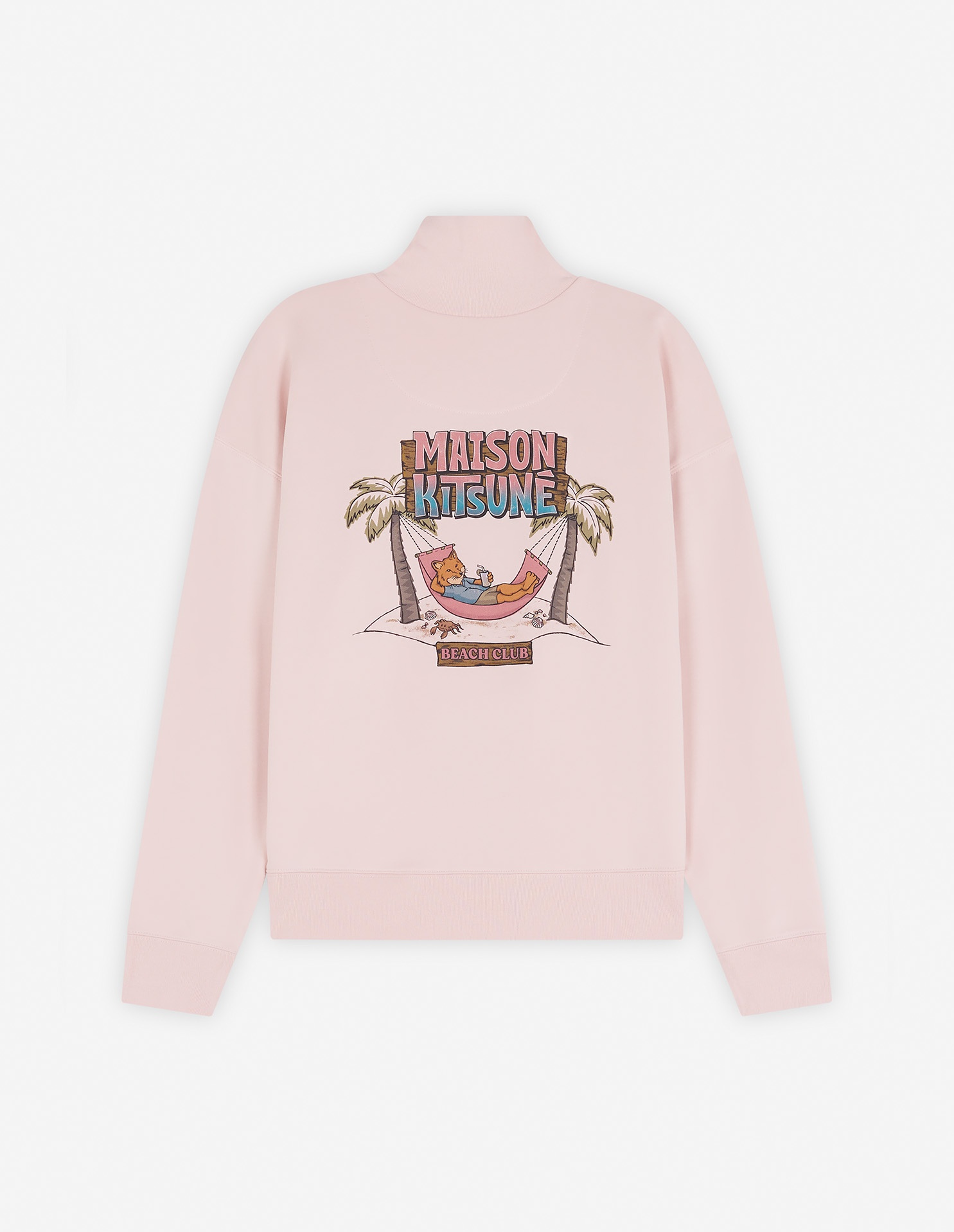 6-18 MAISON KITSUNE BEACH CLUB HALF ZIP COMFORT SWEATSHIRT - 6
