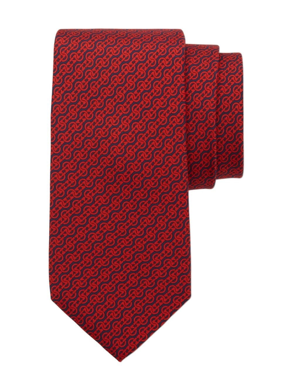 Woven-print silk tie - 2