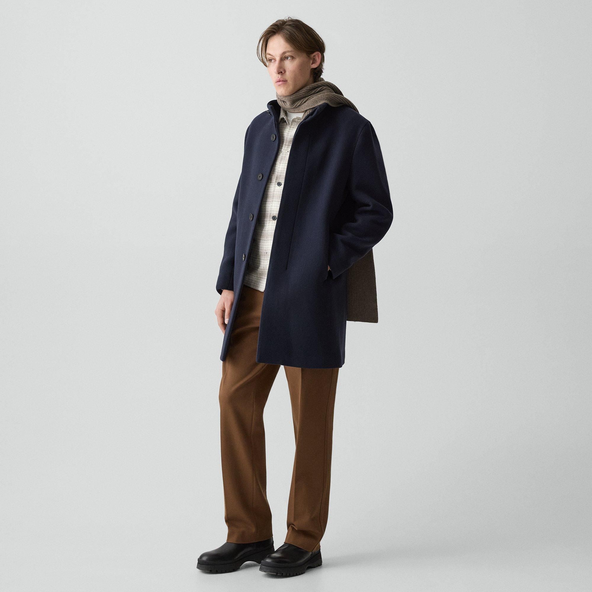 Belvin Coat in Textured Wool-Blend Melton - 3