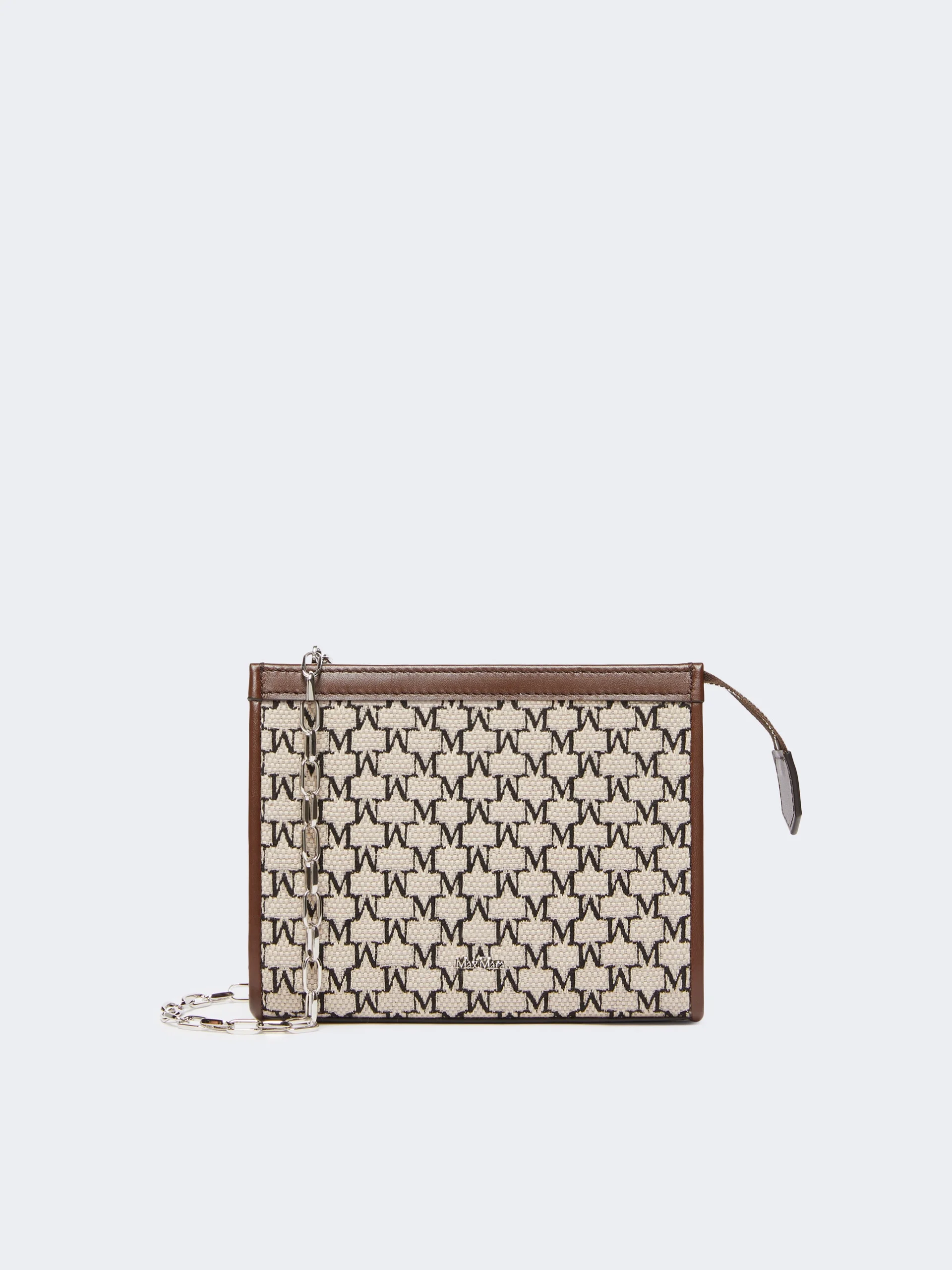 Cotton jacquard extra small pouch - BLACK - 1